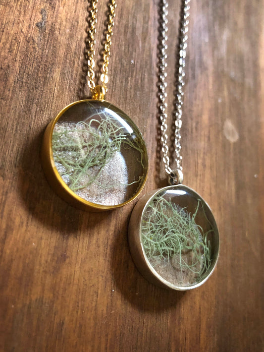 Necklace made with real Beard Lichen straight from the forrest