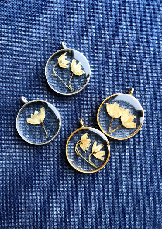 Necklace with real Lily of the Valley flowers