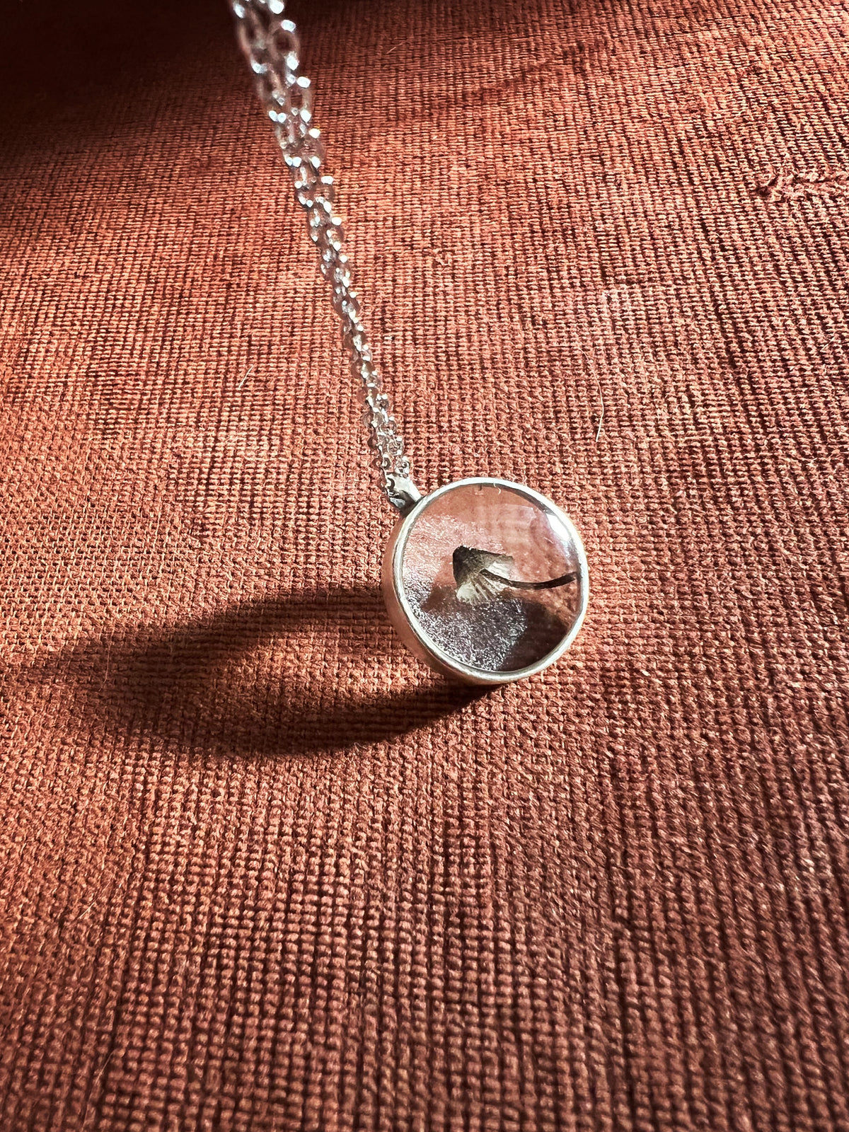 Tiny Forest Mushroom Necklace