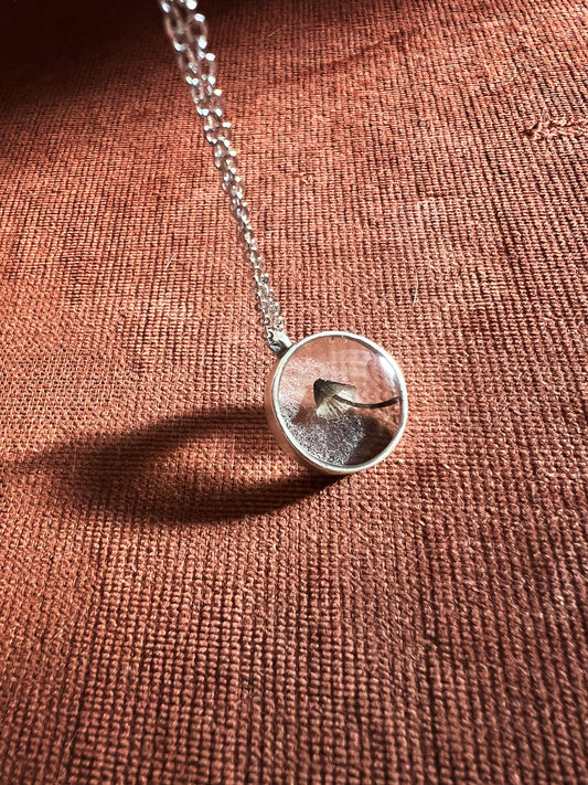 Tiny Forest Mushroom Necklace
