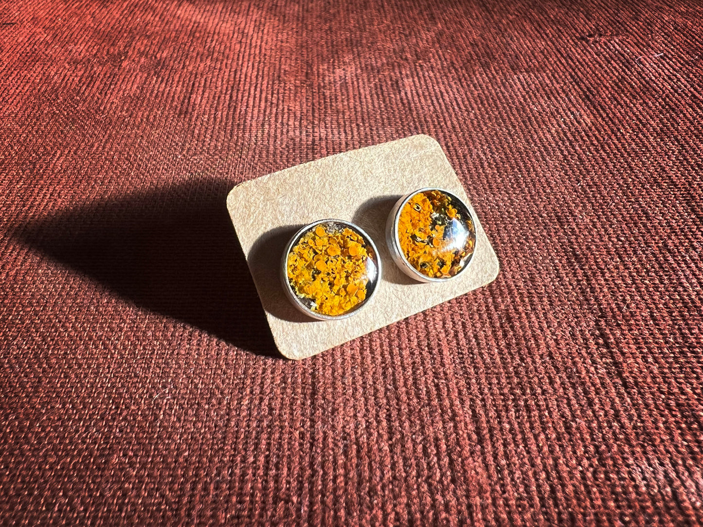 Yellow Forest Lichen Earrings
