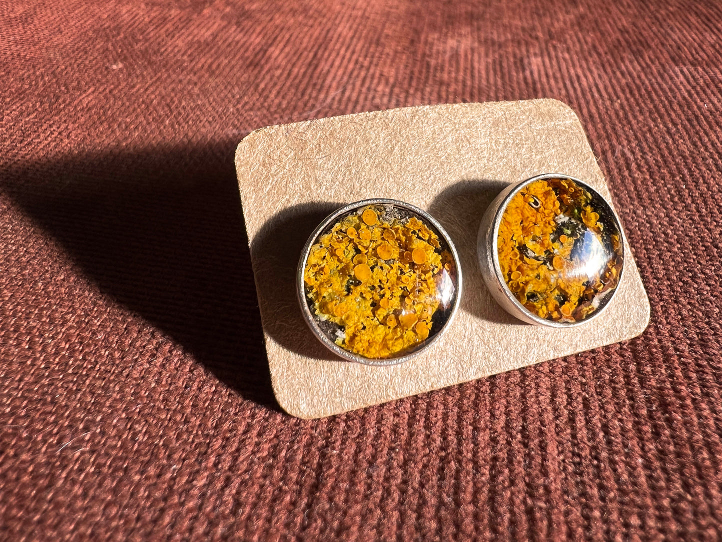Yellow Forest Lichen Earrings