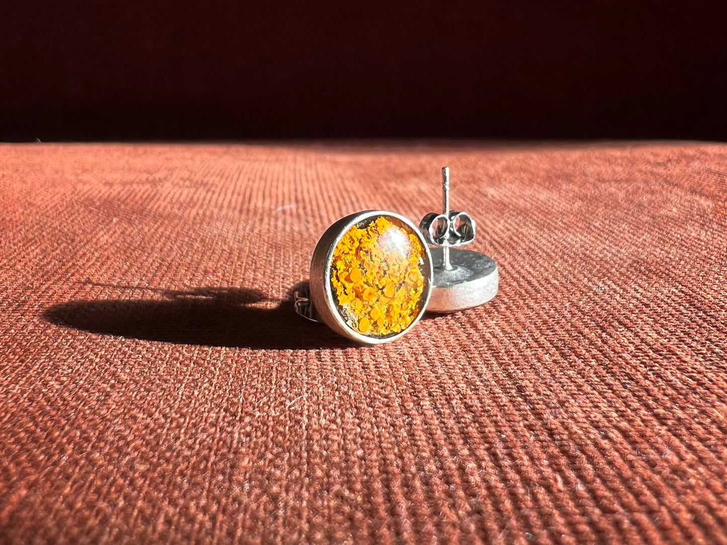 Yellow Forest Lichen Earrings