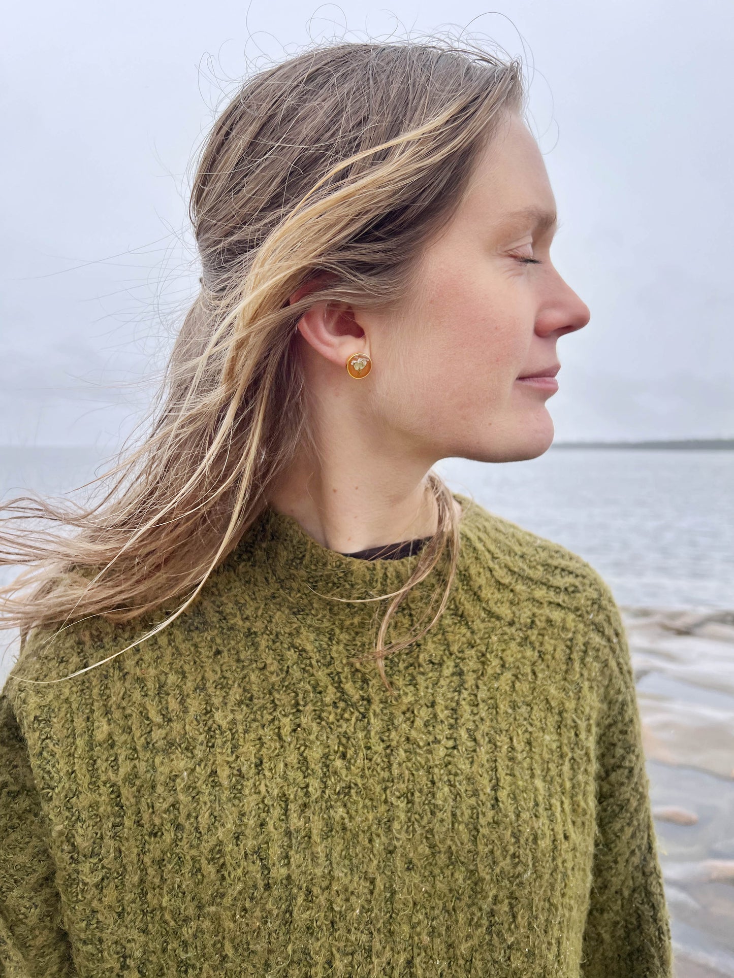 Orange Meadow Bloom Earrings