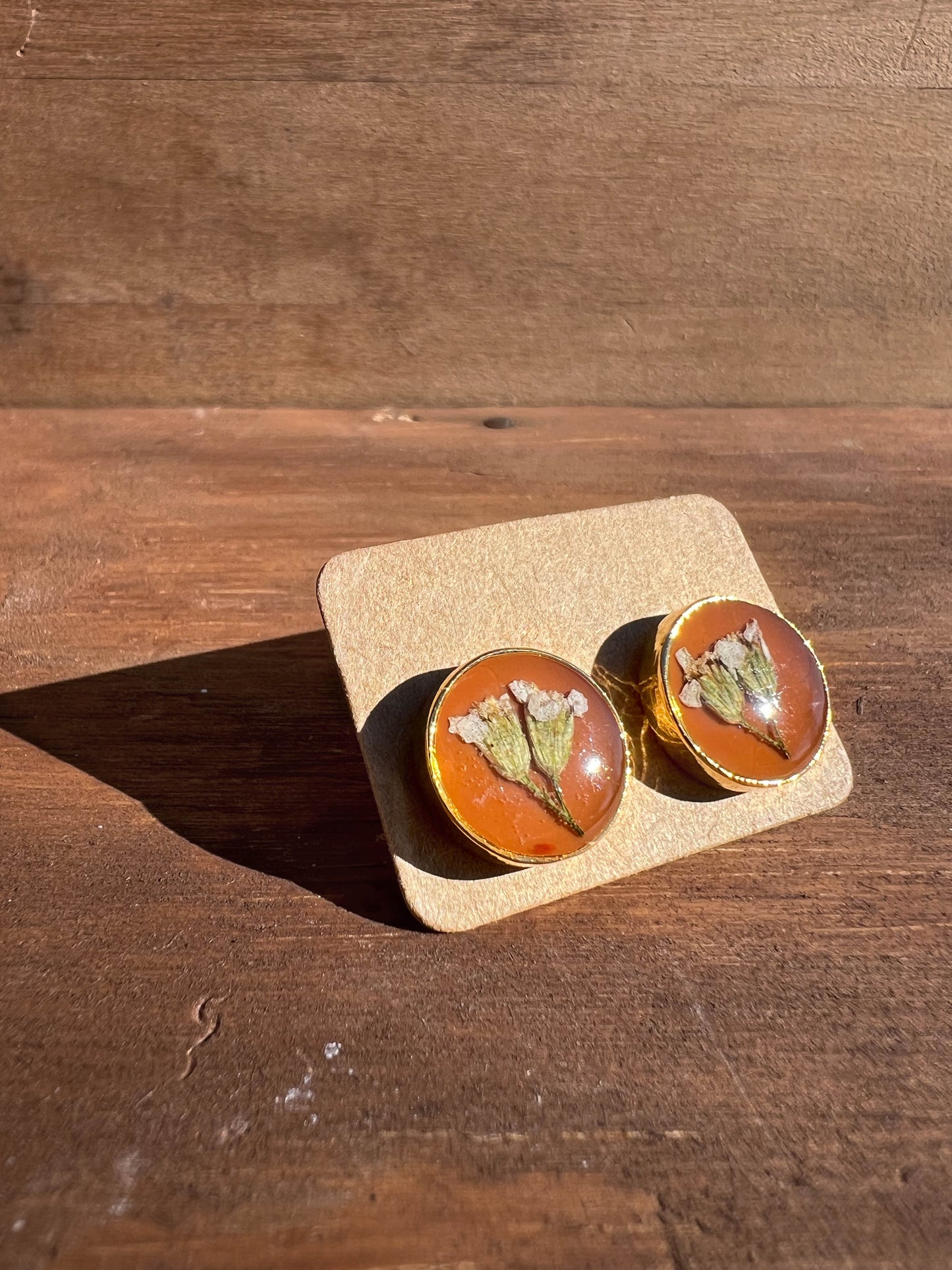 Orange Meadow Bloom Earrings