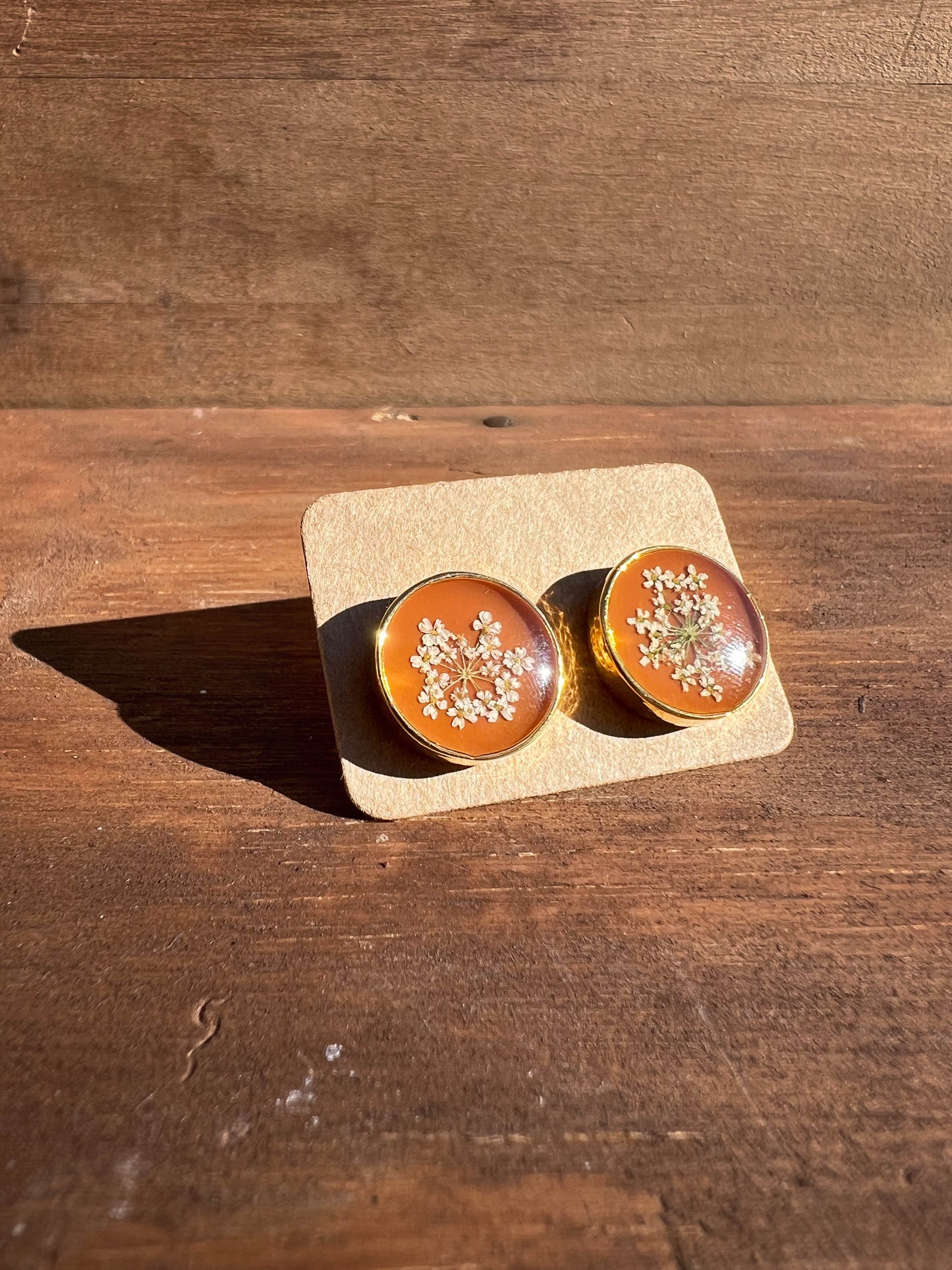 Orange Meadow Bloom Earrings