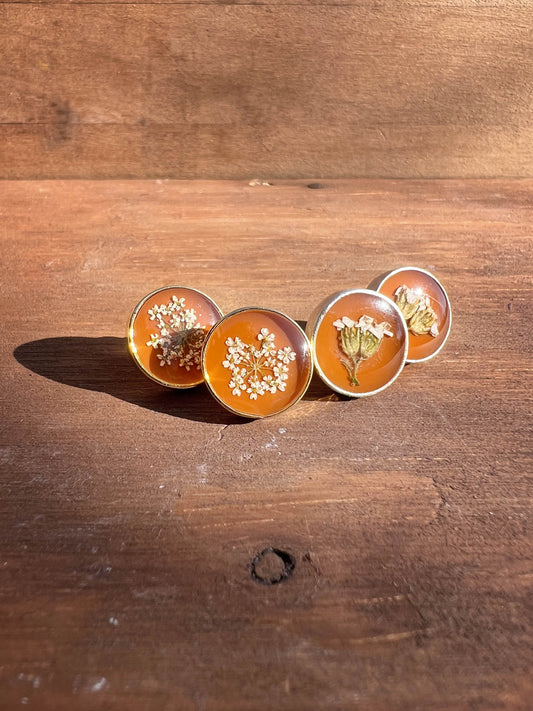 Orange Meadow Bloom Earrings
